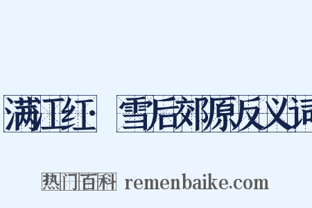 满江红·雪后郊原反义词是什么意思的图片